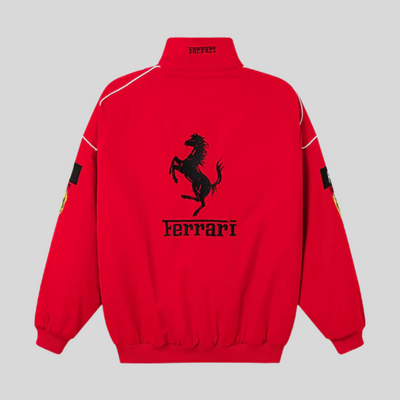 Veste de Course Ferrari Vintage Unisexe – Style Rétro F1