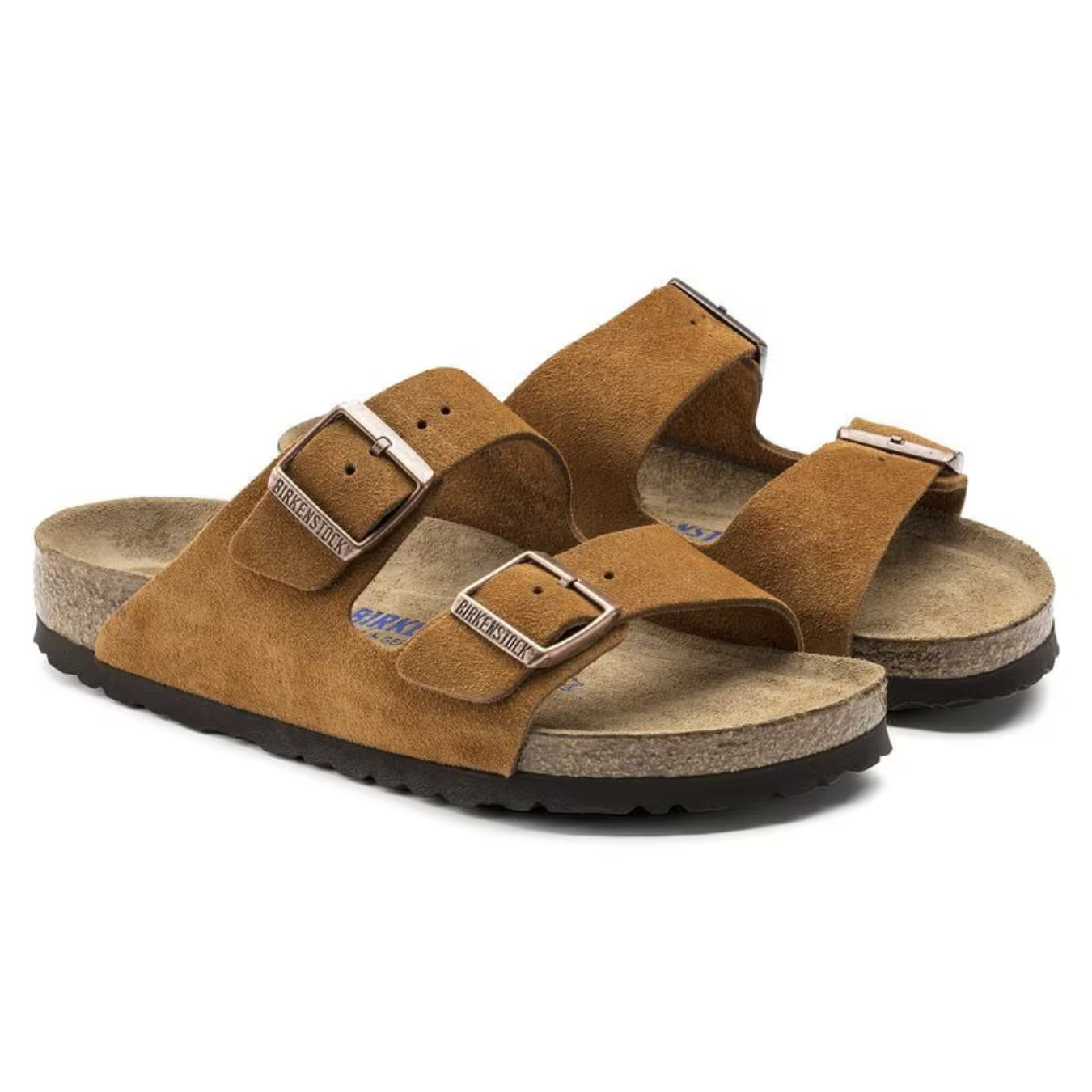 Arizona Suède | Sandales Cuir Velours Lit de Pied Souple – Confort Anatomique Décontracté