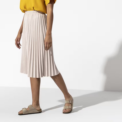 Arizona | Cuir Velours Taupe – Sandales Décontractées à Lit de Pied Anatomique Souple