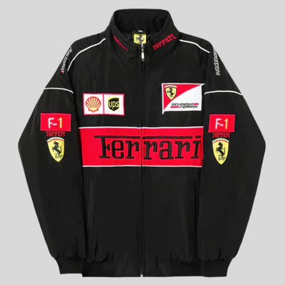 Veste de Course Ferrari Vintage Unisexe – Style Rétro F1