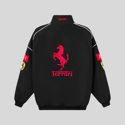 Veste de Course Ferrari Vintage Unisexe – Style Rétro F1