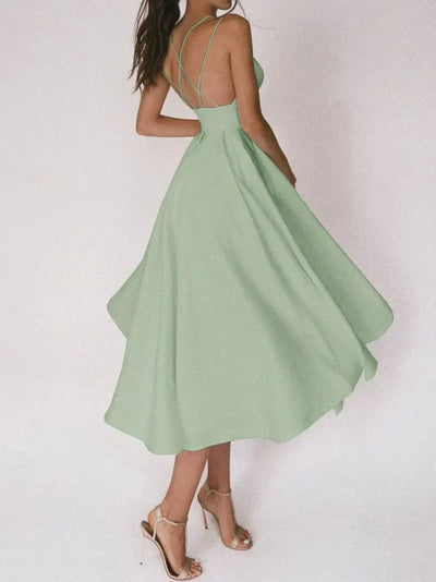 Robe Midi Mandy – Élégance et Confort avec Dos Nu et Décolleté en V