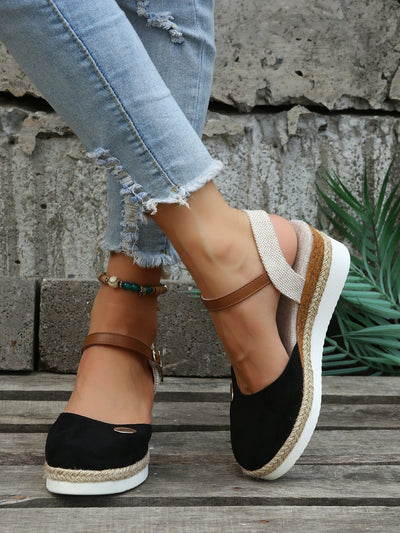 MIKAELA | Sandales Orthopédiques à Talons Compensés Confortables – Élégance et Soutien