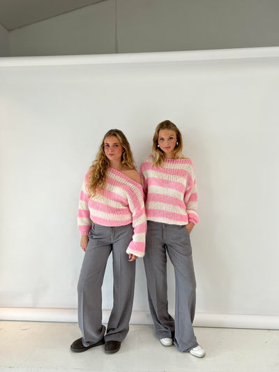 Bonafita Liana | Liana Pull en Tricot à Rayures – Confort Douillet et Élégance Décontractée