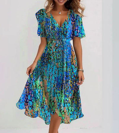 Robe Midi BONDI Blue – Élégance intemporelle et confort au quotidien