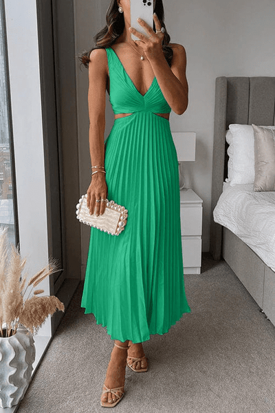 Bonafita Kacey Robe Plissée – Élégance intemporelle avec Découpes Stylisées