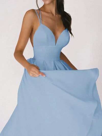 Robe Midi Mandy – Élégance et Confort avec Dos Nu et Décolleté en V