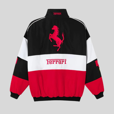 Veste de Course Ferrari Vintage Unisexe – Style Rétro F1