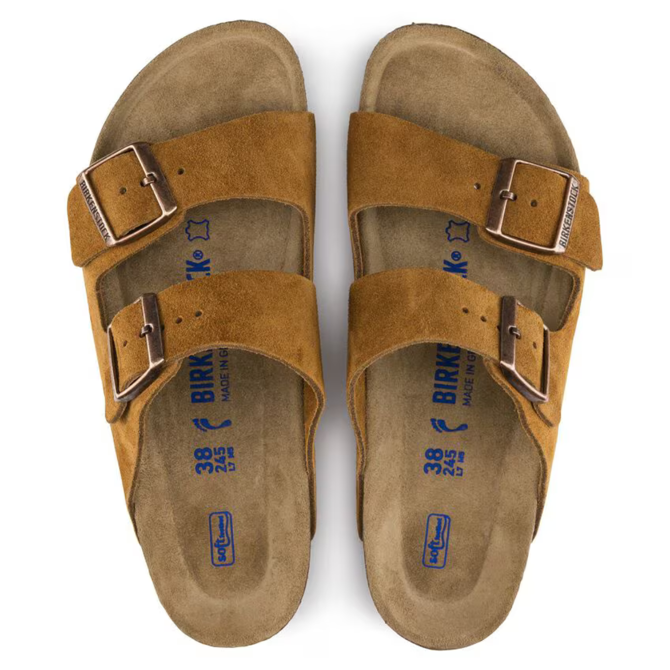 Arizona Suède | Sandales Cuir Velours Lit de Pied Souple – Confort Anatomique Décontracté