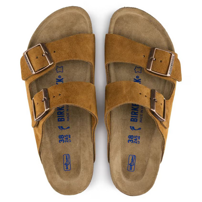 Arizona Suède | Sandales Cuir Velours Lit de Pied Souple – Confort Anatomique Décontracté