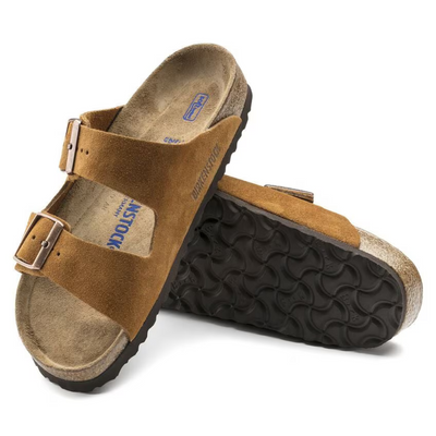Arizona Suède | Sandales Cuir Velours Lit de Pied Souple – Confort Anatomique Décontracté