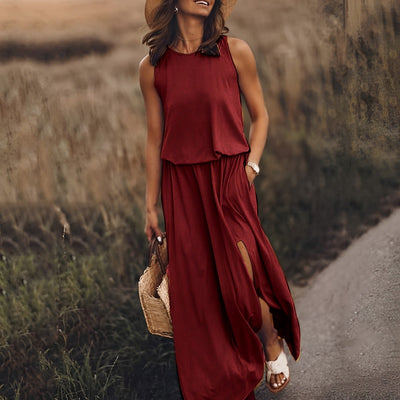 Robe Maxi Jonna – Élégance rétro sans manches, confortable et tendance