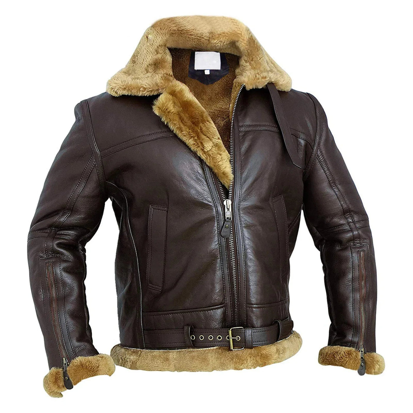 Roberto Veste Pilote Homme en Cuir Véritable – Luxe & Élégance