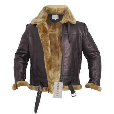 Roberto Veste Pilote Homme en Cuir Véritable – Luxe & Élégance