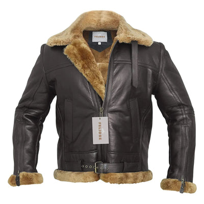 Roberto Veste Pilote Homme en Cuir Véritable – Luxe & Élégance