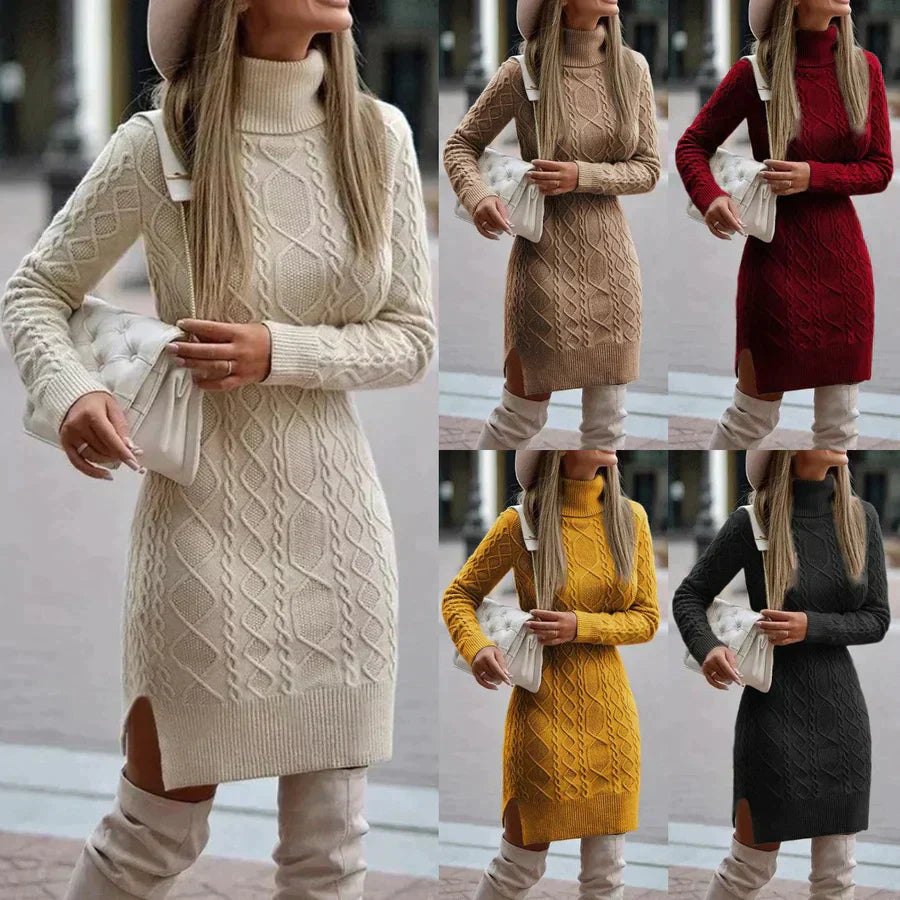 Robe en Tricot Élégante pour l'Hiver – Confort et Style Intemporel