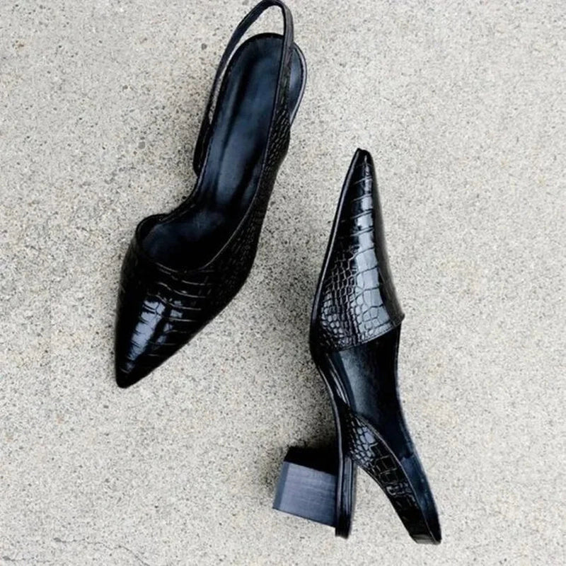 Lara Escarpins Orthopédiques Croco – Élégance et confort ergonomique au quotidien