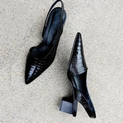 Lara Escarpins Orthopédiques Croco – Élégance et confort ergonomique au quotidien