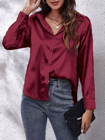 Blouse en Soie Luxueuse – Élégance et Confort avec Manches Longues