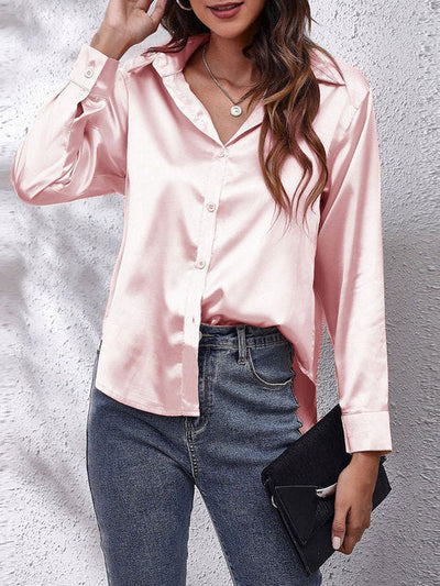 Blouse en Soie Luxueuse – Élégance et Confort avec Manches Longues