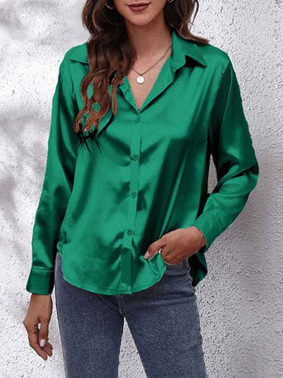 Blouse en Soie Luxueuse – Élégance et Confort avec Manches Longues