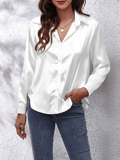 Blouse en Soie Luxueuse – Élégance et Confort avec Manches Longues