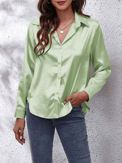 Blouse en Soie Luxueuse – Élégance et Confort avec Manches Longues