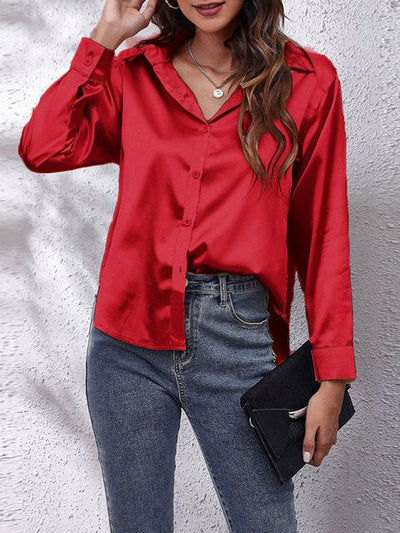 Blouse en Soie Luxueuse – Élégance et Confort avec Manches Longues