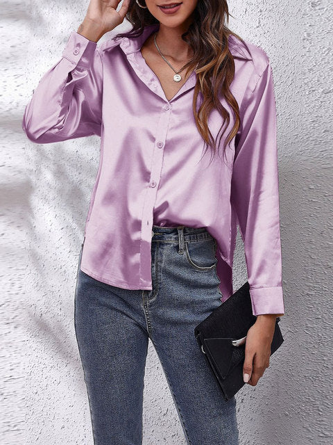 Blouse en Soie Luxueuse – Élégance et Confort avec Manches Longues