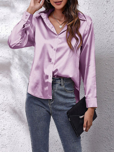 Blouse en Soie Luxueuse – Élégance et Confort avec Manches Longues