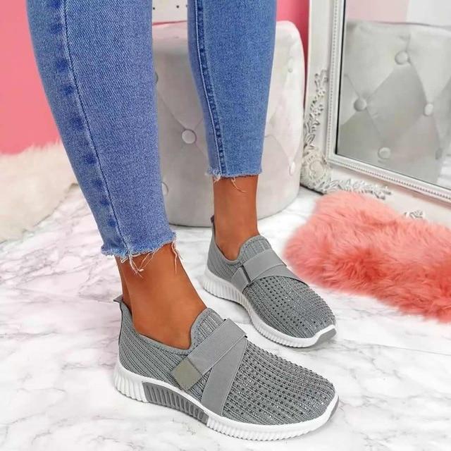 Baskets Slip-On Femme avec Velcro – Confort & Style au Quotidien