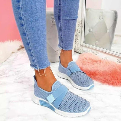 Baskets Slip-On Femme avec Velcro – Confort & Style au Quotidien
