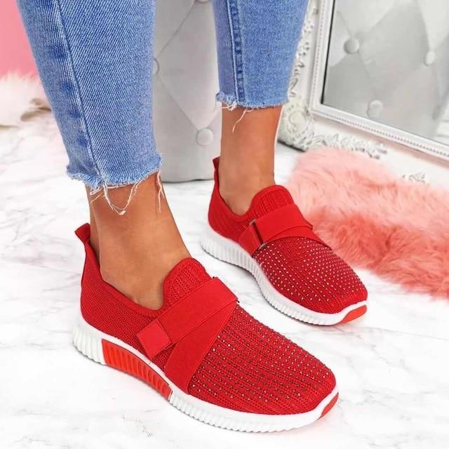 Baskets Slip-On Femme avec Velcro – Confort & Style au Quotidien
