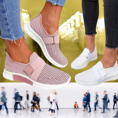 Baskets Slip-On Femme avec Velcro – Confort & Style au Quotidien