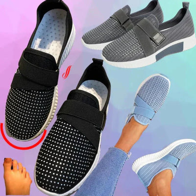 Baskets Slip-On Femme avec Velcro – Confort & Style au Quotidien