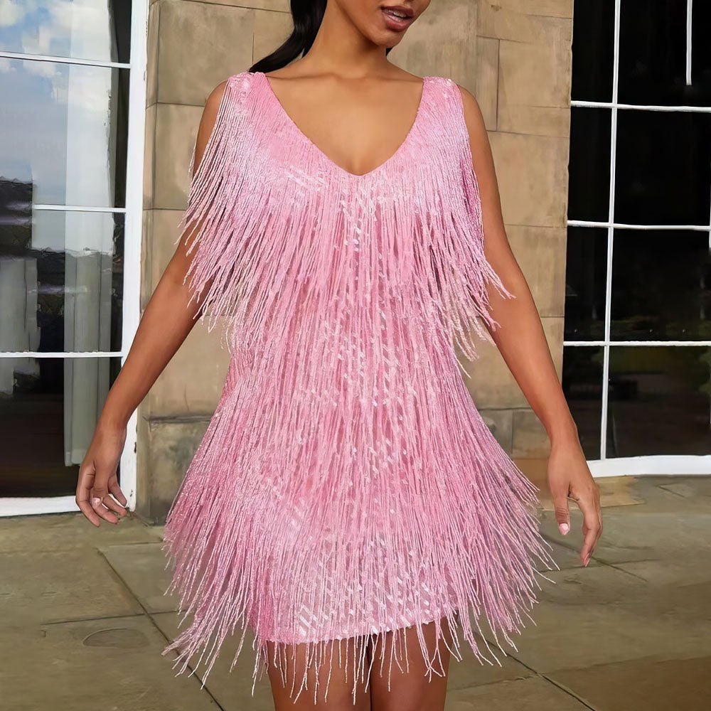 Robe Cache-Cœur Femme – Élégance avec V-Ausschnitt pour Soirées Spéciales