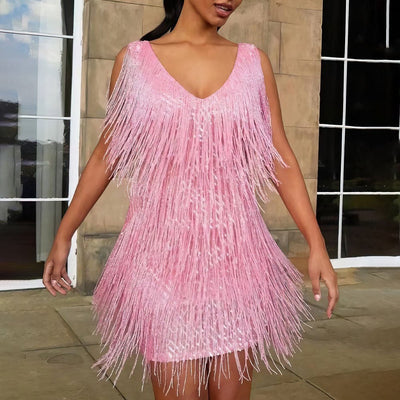 Robe Cache-Cœur Femme – Élégance avec V-Ausschnitt pour Soirées Spéciales