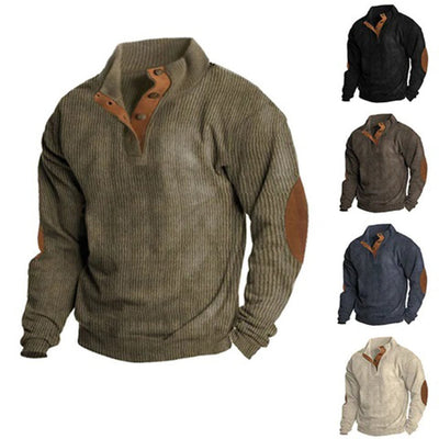 RIEN Pull en Velours Côtelé pour Homme – Élégance et Confort pour l’Hiver
