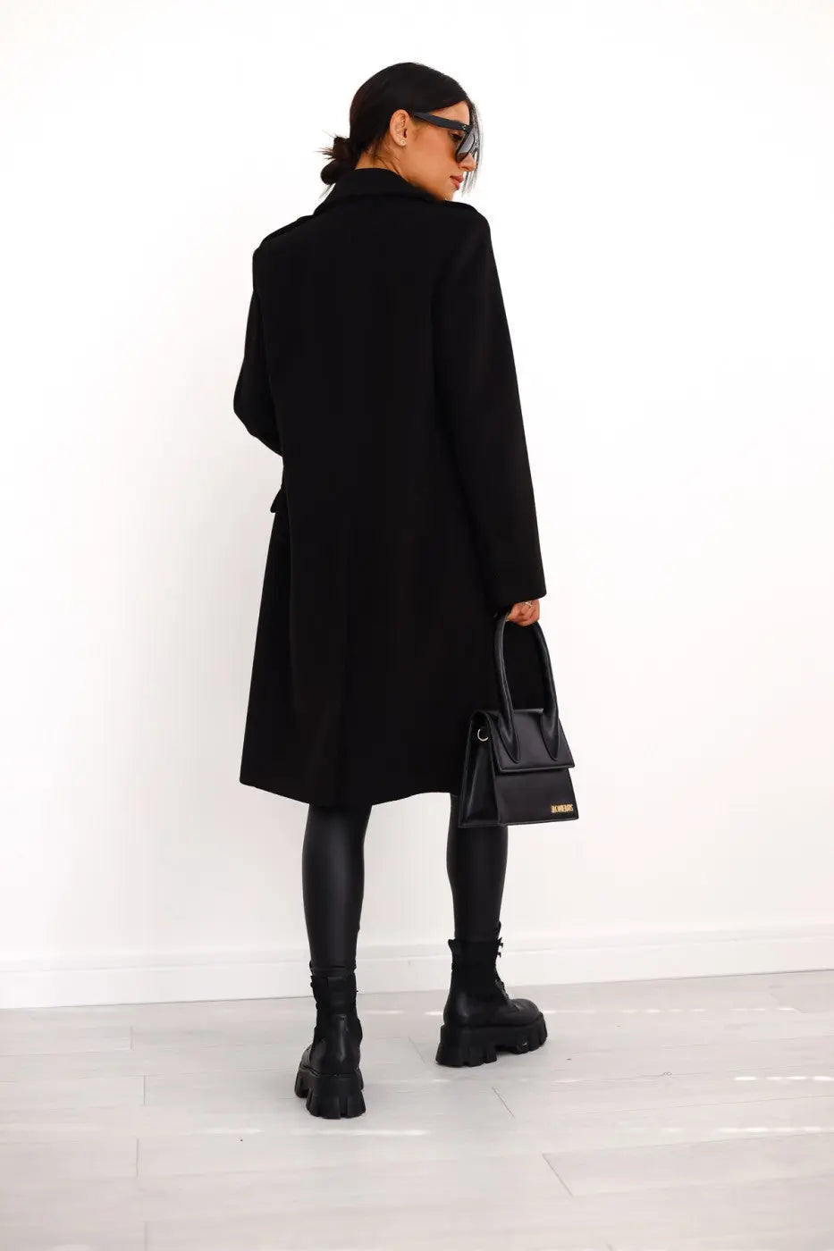 AURELIA – Manteau long en laine à double boutonnage, élégant et intemporel