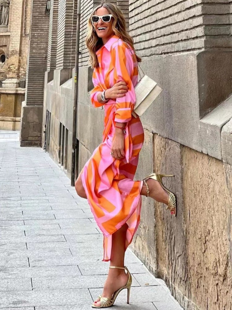 Robe TANYA – Élégance moderne avec des tons vibrants pour l'été