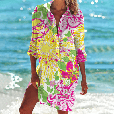 Robe d'Été Catherine – Élégance Féminine en Coupe A-Line, Idéale pour l'Été