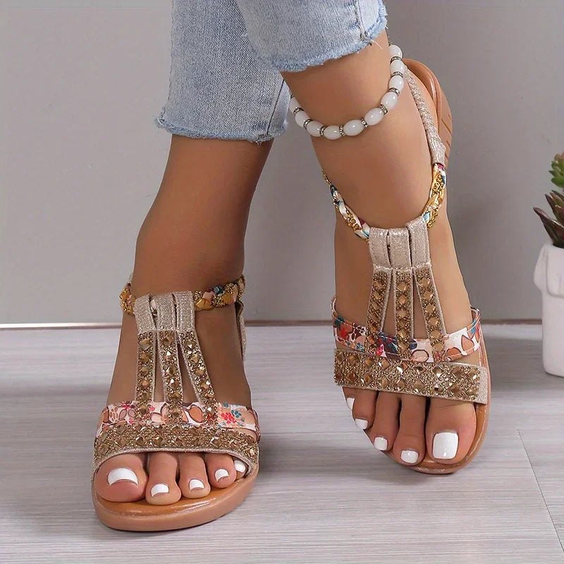 Sandales Orthopédiques Olivette à Strass – Style et Confort au Quotidien