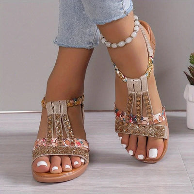 Sandales Orthopédiques Olivette à Strass – Style et Confort au Quotidien