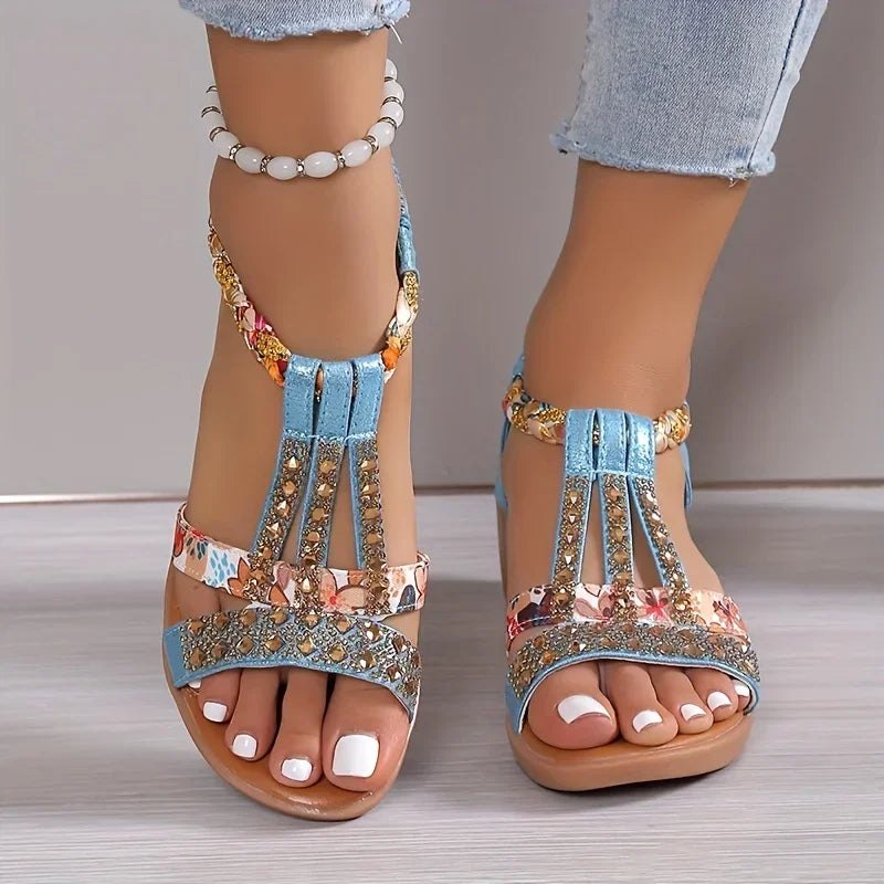 Sandales Orthopédiques Olivette à Strass – Style et Confort au Quotidien