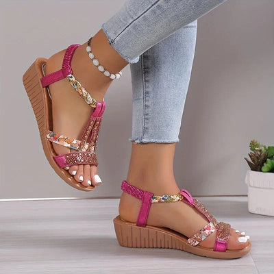 Sandales Orthopédiques Olivette à Strass – Style et Confort au Quotidien