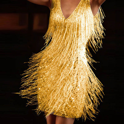Robe Cache-Cœur Femme – Élégance avec V-Ausschnitt pour Soirées Spéciales