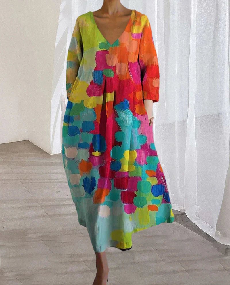 Anastasia – Robe Printemps Élégante, Confort et Élégance Raffinée