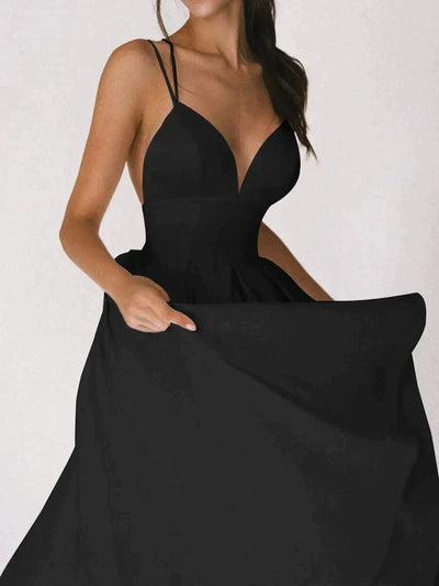 Robe Midi Mandy – Élégance et Confort avec Dos Nu et Décolleté en V