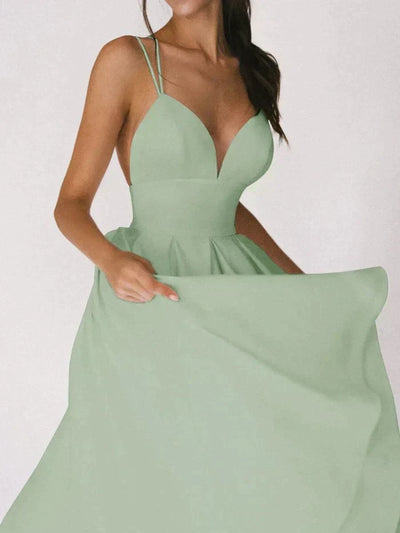 Robe Midi Mandy – Élégance et Confort avec Dos Nu et Décolleté en V