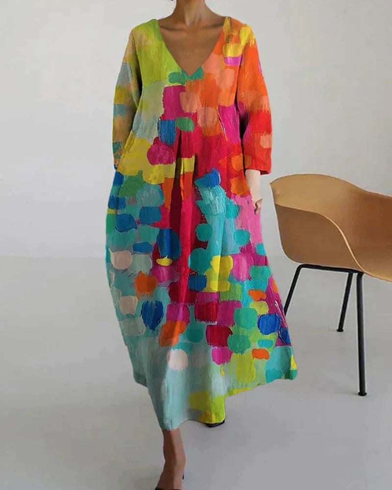 Anastasia – Robe Printemps Élégante, Confort et Élégance Raffinée